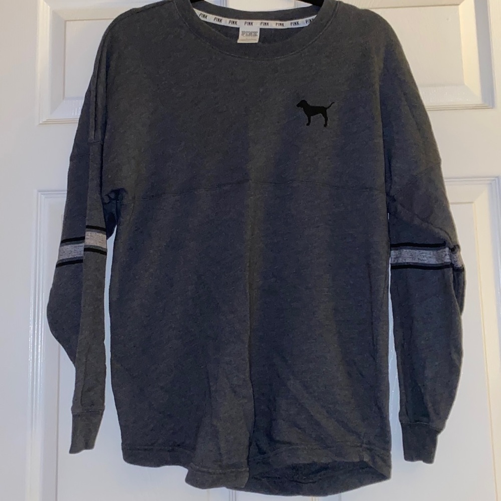 PINK varsity crew neck